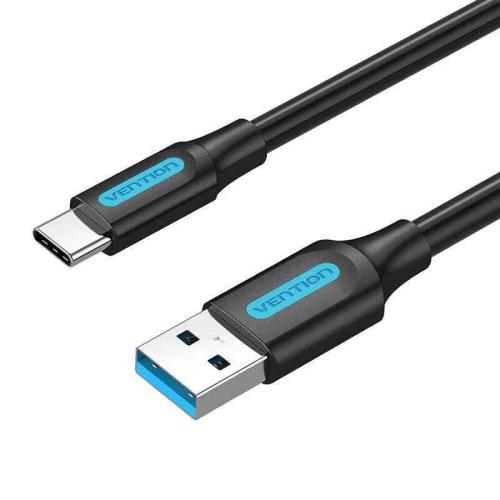 Cabo Usb 3.0 a a Usb-C Vention 3a 1.5m Pvc Preto