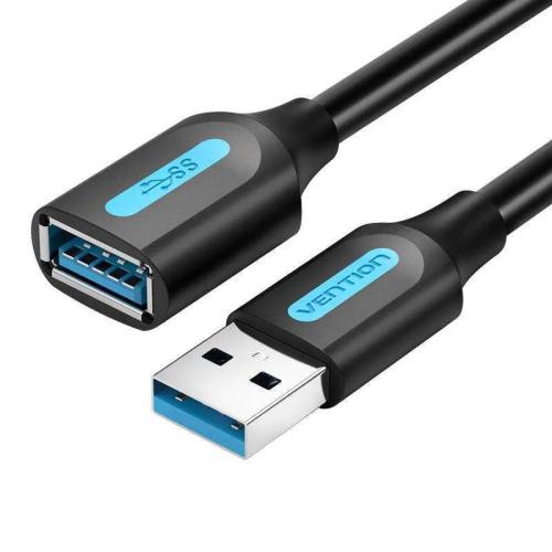 Cabo Extens&atilde;o Usb3.0 M P/ F Vention Cbhbi 3m Preto