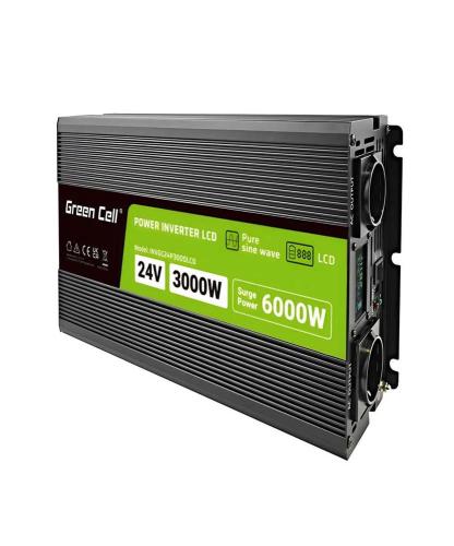 Green Cell PowerInverter LCD 24 V 3000W/6000W