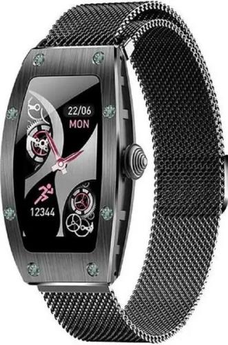 Smartwatch Kumi K18 Svarovski preto