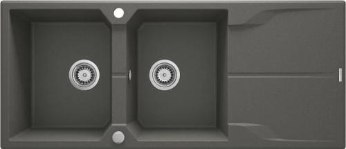 2-Bowl Granite Sink With Drainer