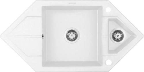 1.5-Bowl Granite Sink With Drainer - Space-Saver