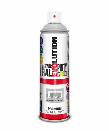 Tinta em Spray Pintyplus Evolution Ral 7035 Cinzento Claro 400 Ml Mate