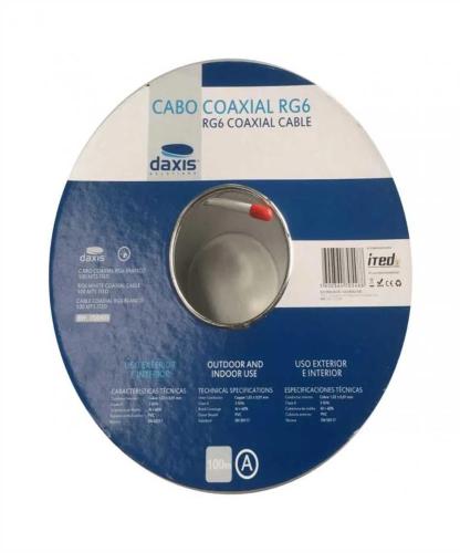 Cabo Coaxial Rg 6 Branco 100 Mts Ited