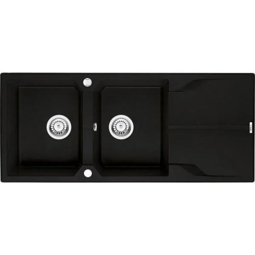 2-Bowl Granite Sink With Drainer