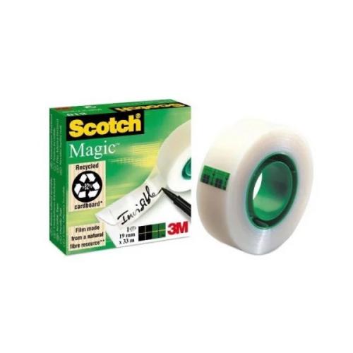 Rollo Cinta Invisible 19mm X 66m Magiccaja Cartón.