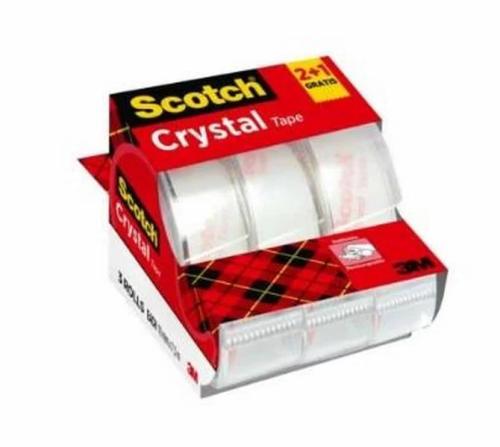 Pack 2+1 Rollos Cinta Supertransparente 19mm X 7,.