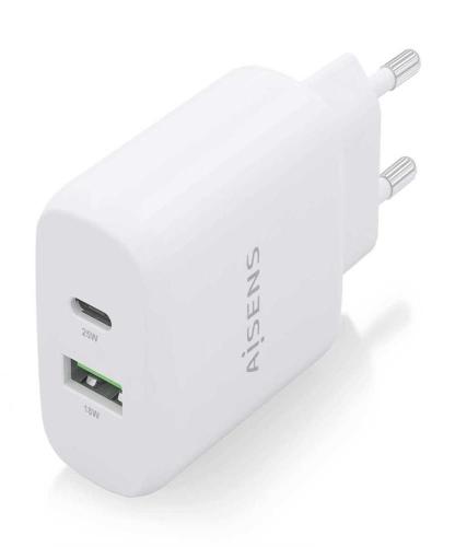 Cargador de Pared Aisens A110-0758/ 1xusb Tipo-C/ 1xusb/ 25w