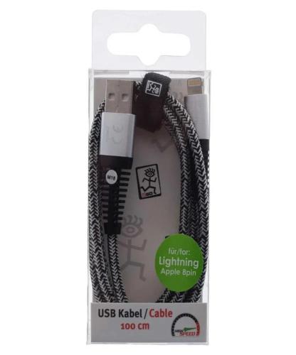 2GO 795952 CABO LIGHTNING 1 M PRATEADO