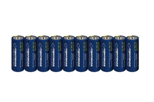 ESPERANZA ALKALINE BATTERIES AA 10PCS. SHRINK FOI.