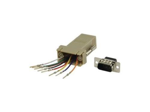 Adaptador SUBD 9 pinos macho para RJ45 8/8 femea