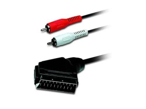 Cabo Scart Macho para 2 Rca Macho