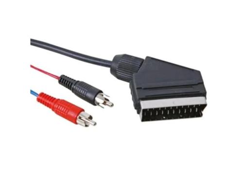 Cabo Scart para 2 Rca 5m