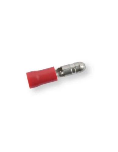 Terminal Cilindrico Macho Isolado Vermelho 4.0mm