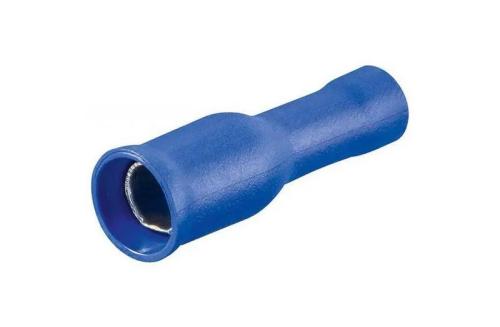 Terminal Cilindrico Femea Isolado Azul 5.0mm