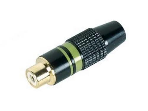 Ficha RCA femea dourado amarelo