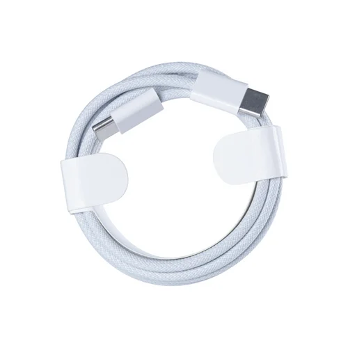 For Apple iPhone 15 Usb-C To Usb-C Cable 200cm 60w Woven White Bulk