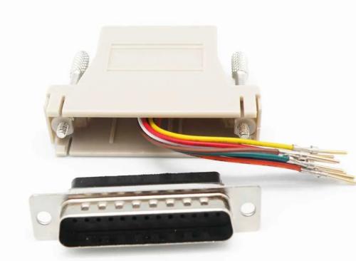 Adaptador, Db25 Macho a Rj45 Hembra 8c.