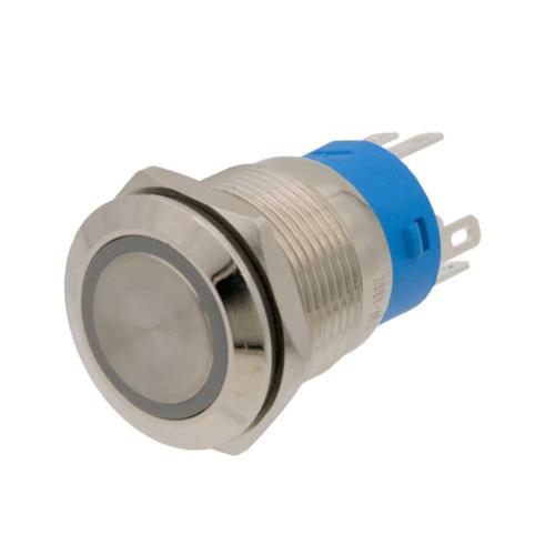Pulsador Anti-Vandálico LED RGB 24v, Spdt, 19mm