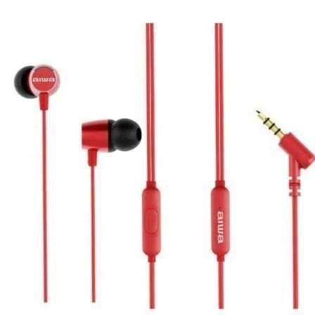 Auriculares Intra-Auriculares C/Microfone Vermelho