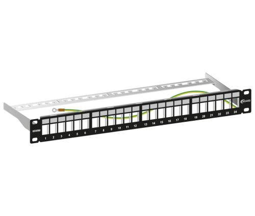 Rack Panel 19" P/ Patch Panel 24 Portas Preto