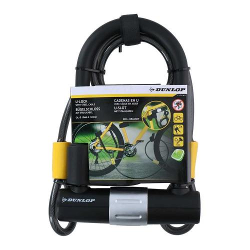 Cadeado U com Cabo e Suporte Dunlop