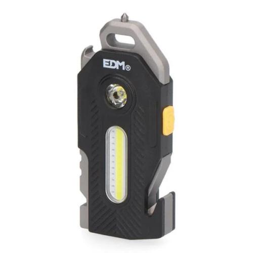 Lanterna de Segurança 6 em 1 7w + 2,5w 400lm 2 Leds 300mah Edm