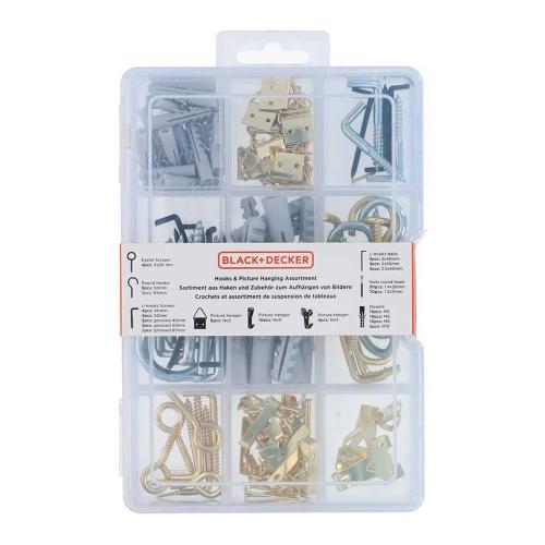 Sortido de Camarões P/ Quadros 198pcs Black+Decker