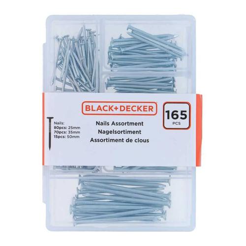 Sortido de Pregos 165 Peças Black+Decker