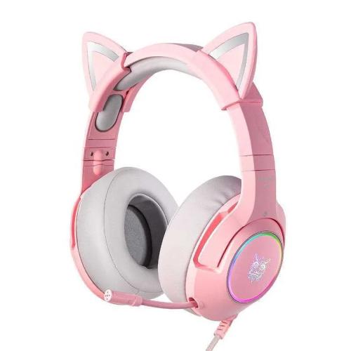 Auscultadores Gaming ONIKUMA K9 Rosa RGB