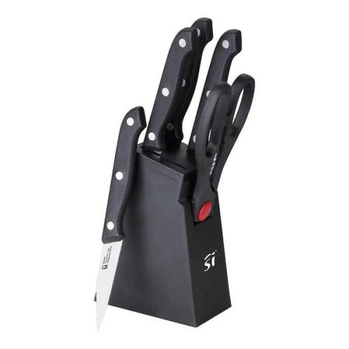 Jogo de 6 Peças Facas de Cozinha + Tacoma Inox Sg.