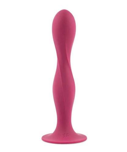 Vibrador Satisfyer Double Ball-R Rumbly Kinetic Sensattion Dildo Color Rojo 1un