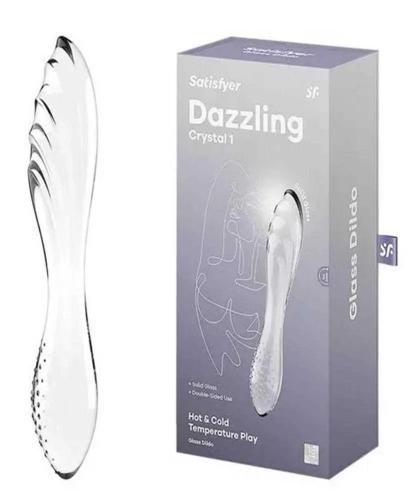 Vibrador Satisfyer Dazzling Crystal Dildo Hot & Cold Temperature Play Transparente 1un