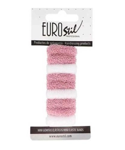 Eurostil Gancho de Cabelo Mini-Rosa Branco Pack 9un