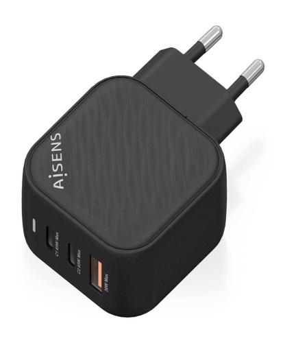 Cargador de Pared Aisens Asch-65w3p027-Bk/ 2xusb Tipo-C/ 1xusb/ 65w