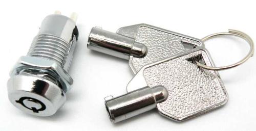 Mini Interruptor de Bloqueio Off-On, com Duas Chaves, 125v 1a (250v 05a)