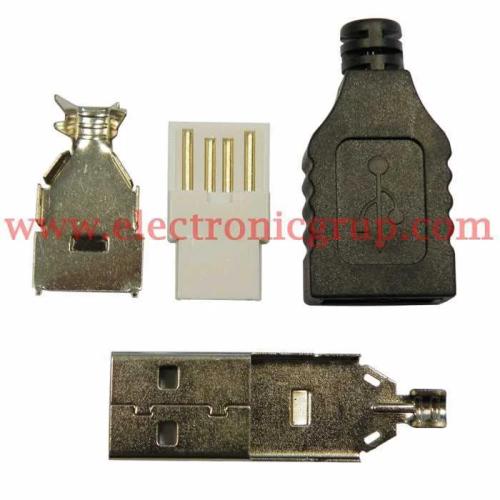 Conector Usb Tipo a - Macho, com Caixa