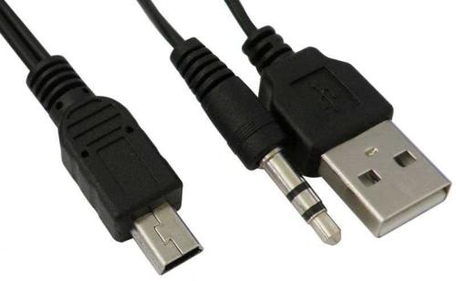 5p Mini Usb a a 3,5mm Estereo + Usb, 1,5m