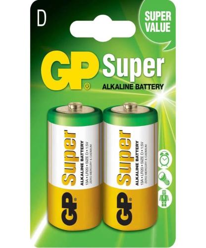 Pilha Ultra Alcalina LR20/D 1.5V 2x Blister GP