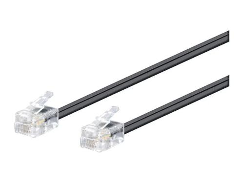 RJ11 6V/4C MACHO - CONEXÃO MODULAR MACHO. PRETO