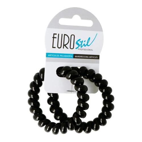 Eurostil Elásticos Espiral Grande Preto 55cm