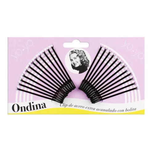 Eurostil Acanalado Clips Acero Con Bolita Negra 5.