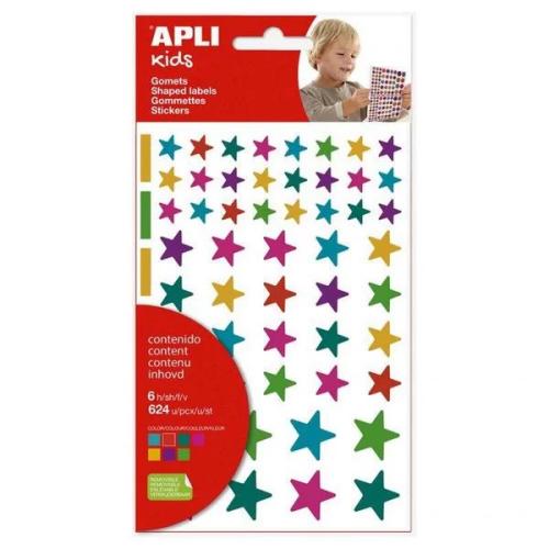 Bolsa de Gomets - Pegatinas Estrellas Multicolor .