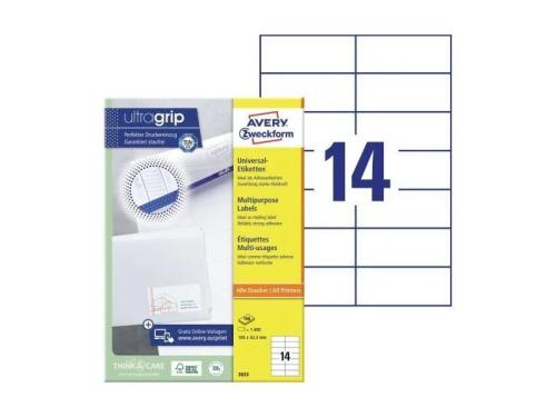 Etiquetas Multiuso com Ultragrip 3653