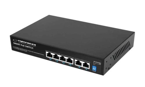 Esperanza 4 Poe+2 Uplink Port Ethernet Switch 10/100 Spinner