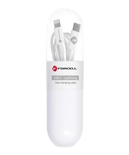 Cabo Forcell Tipo C para Ligaçáo de 8 Pinos de Alimentaçáo Pd20w C291 Tube Branco 1 Metro