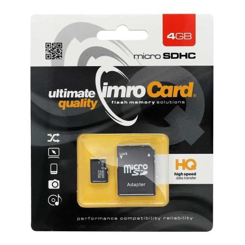 Cartáo de Memória Imro Microsd 4gb com Adaptador/Classe 10 Uhs