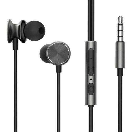 Auriculares com fios Jr-Ew03 Meio auricular Cinze