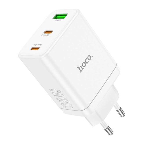 Carregador Hoco 2 X Tipo C + Usb a Pd Qc3.0 3a 35w N33 Branco