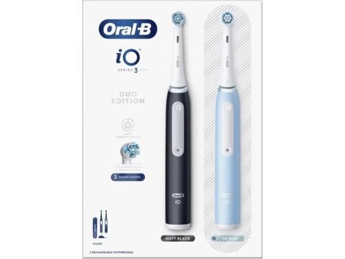 Escovas Dentes Oral-B Io 3 Duo Black Blue